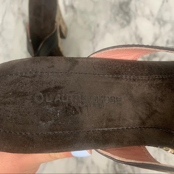 Ol’ Autre Chose Made in Italy Chunky Snakeskin Print Platform heels Size 40 - Picture 9 of 9